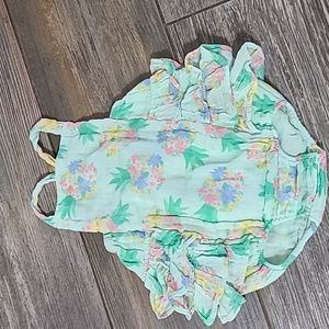 Baby Girl Romper - Ruffle Sunsuit